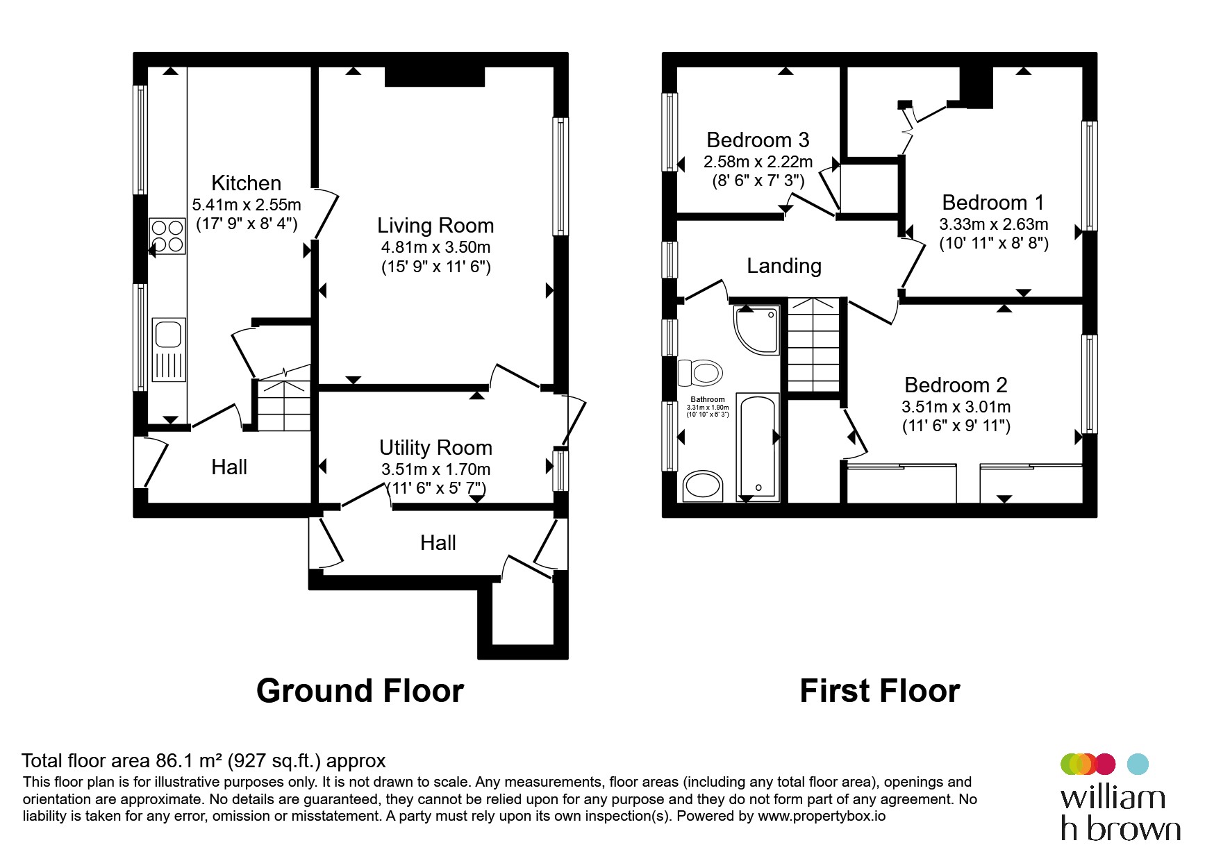 7, Masefield Place, Worksop floorplan