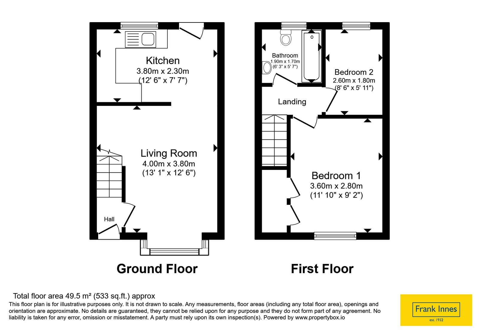 93, Brendon Grove, Nottingham floorplan