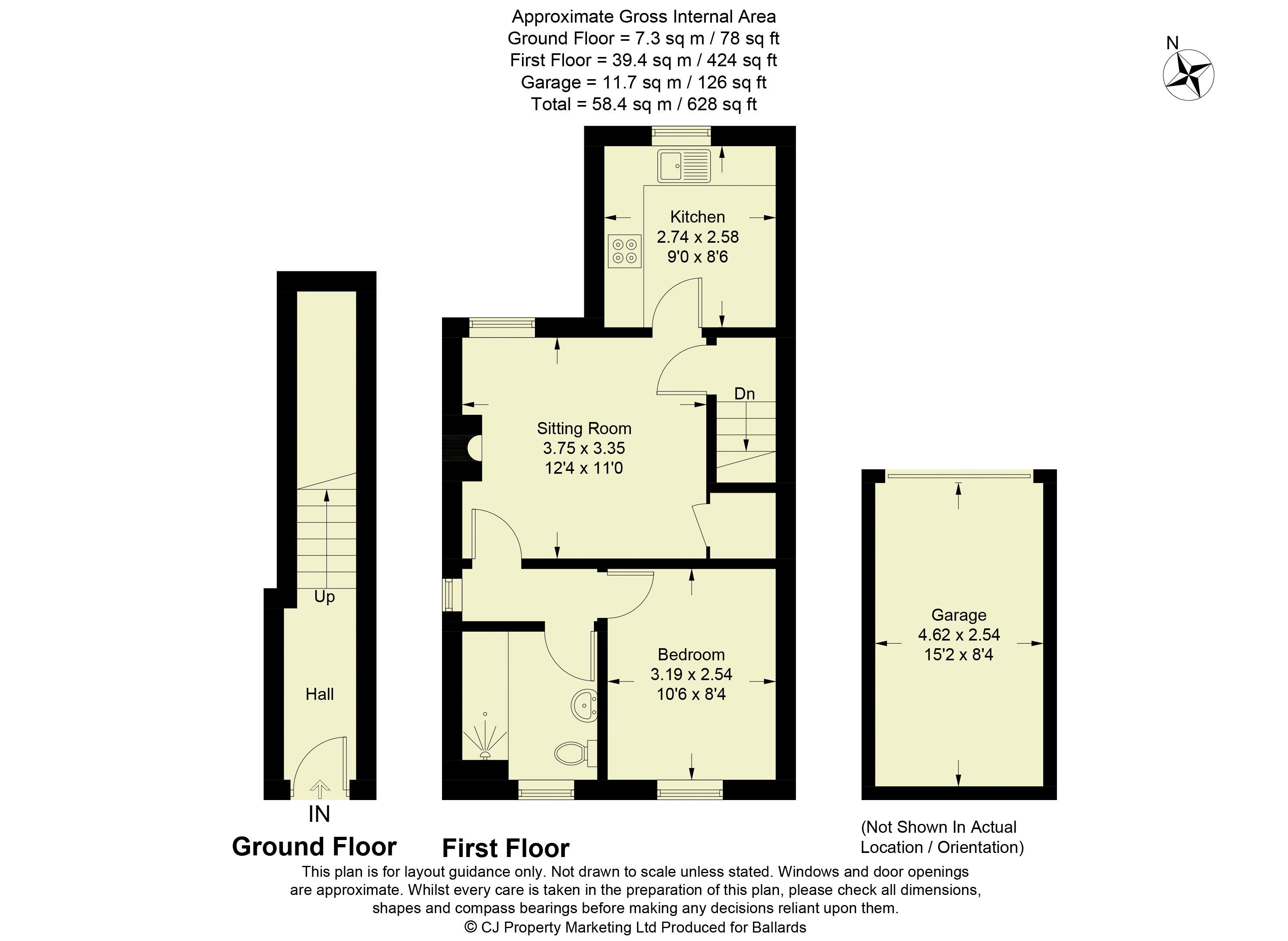 First Floor Flat (Flat 2), 84, Crown Road, Buckinghamshire floorplan