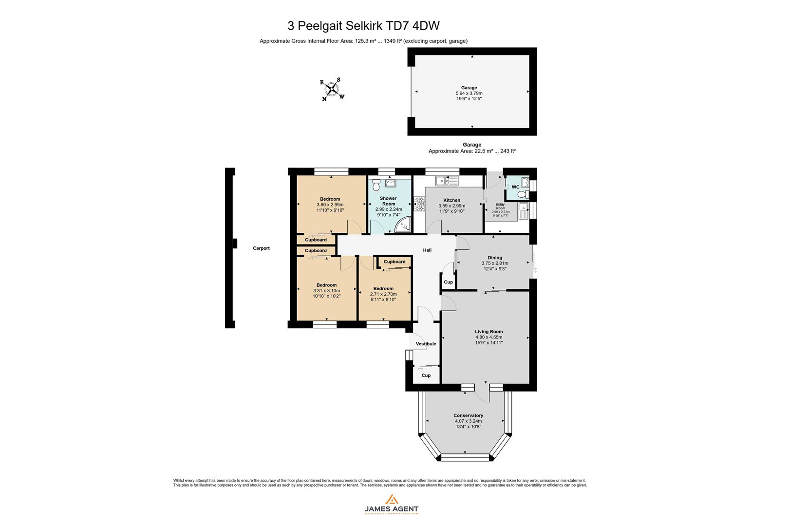 3, Peelgait, Selkirk floorplan