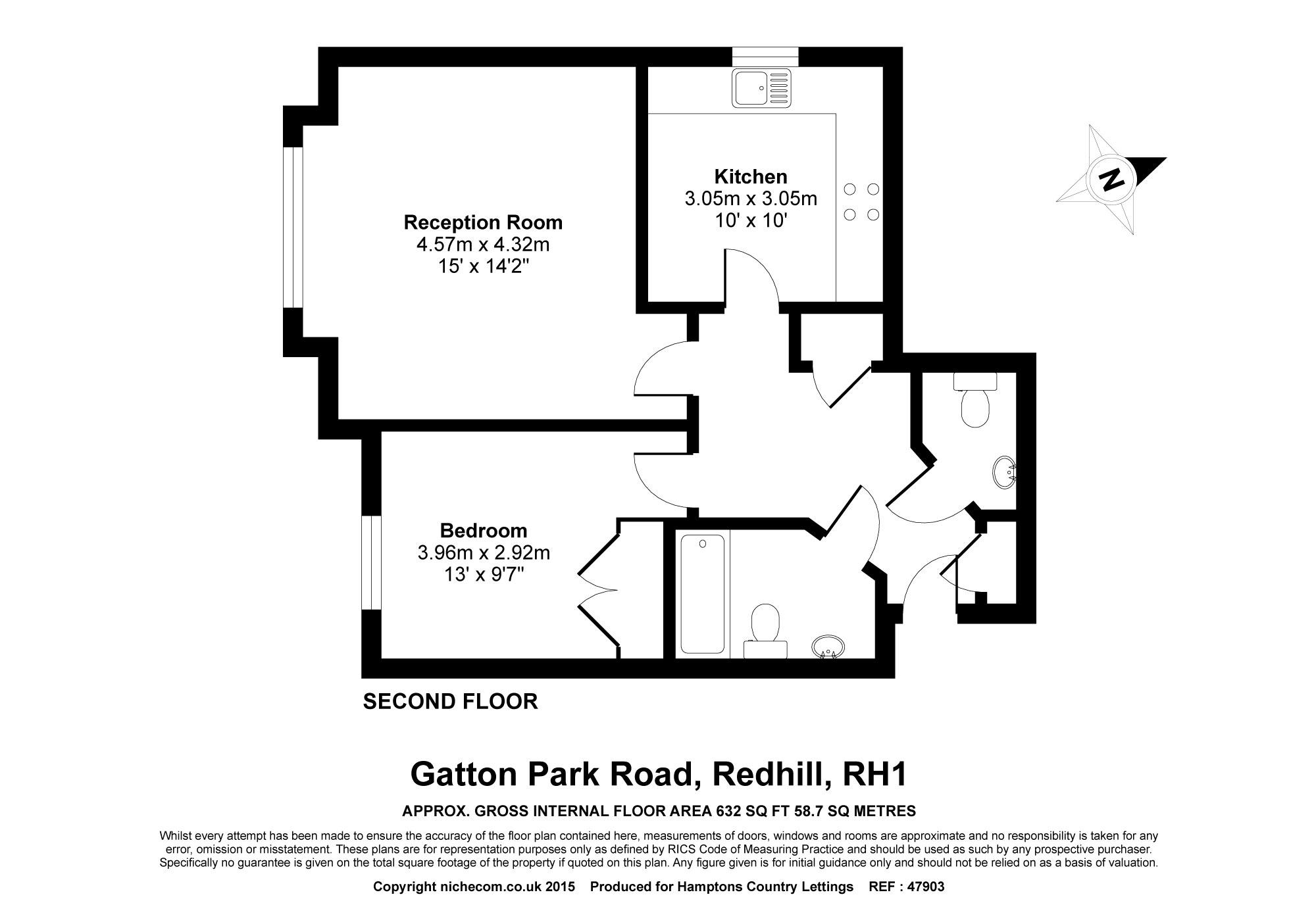 1 Bedrooms Flat to rent in Gatton Park Road, Redhill RH1