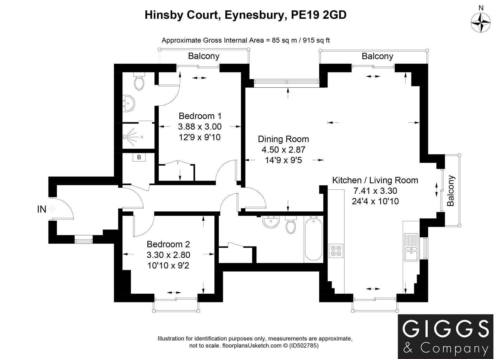 2 Bedrooms Flat for sale in Shepherd Drive, Eynesbury, St. Neots PE19