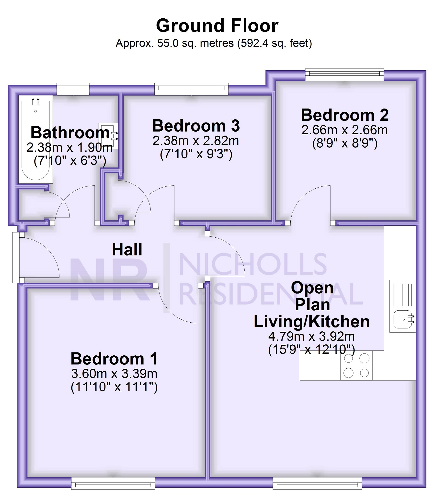 2 Cedar House, Oakfield Drive, Reigate floorplan