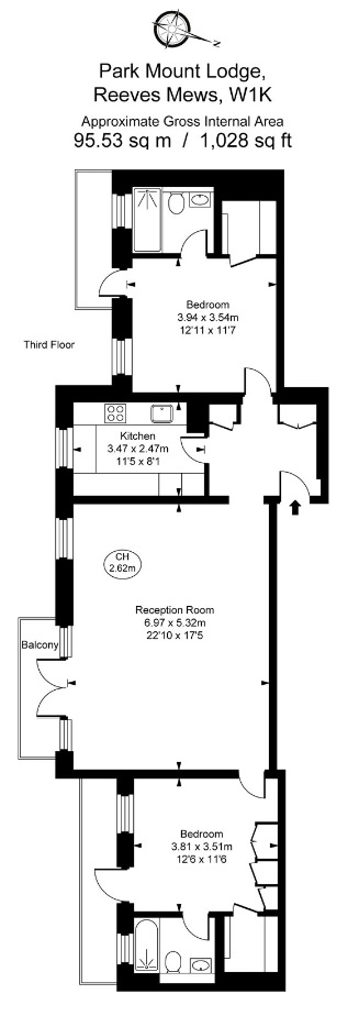 2 Bedrooms Flat to rent in Reeves Mews, London W1K