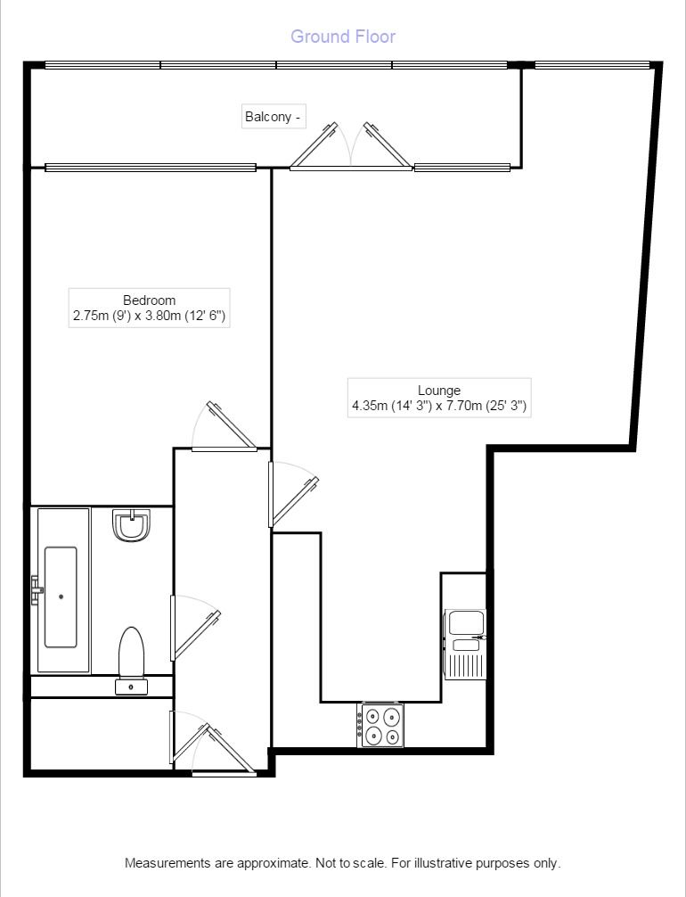 1 Bedrooms Flat to rent in Park Lane, Greenhithe DA9