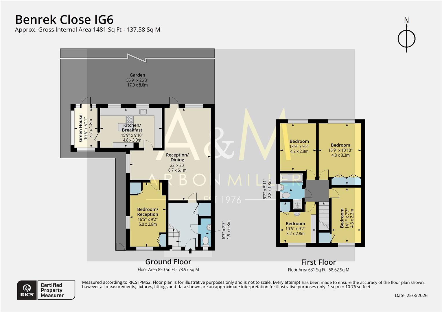 7, Benrek Close, Hainault floorplan