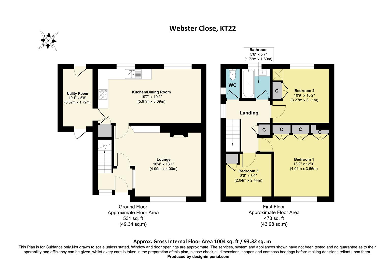 22, Webster Close, Oxshott Leatherhead floorplan