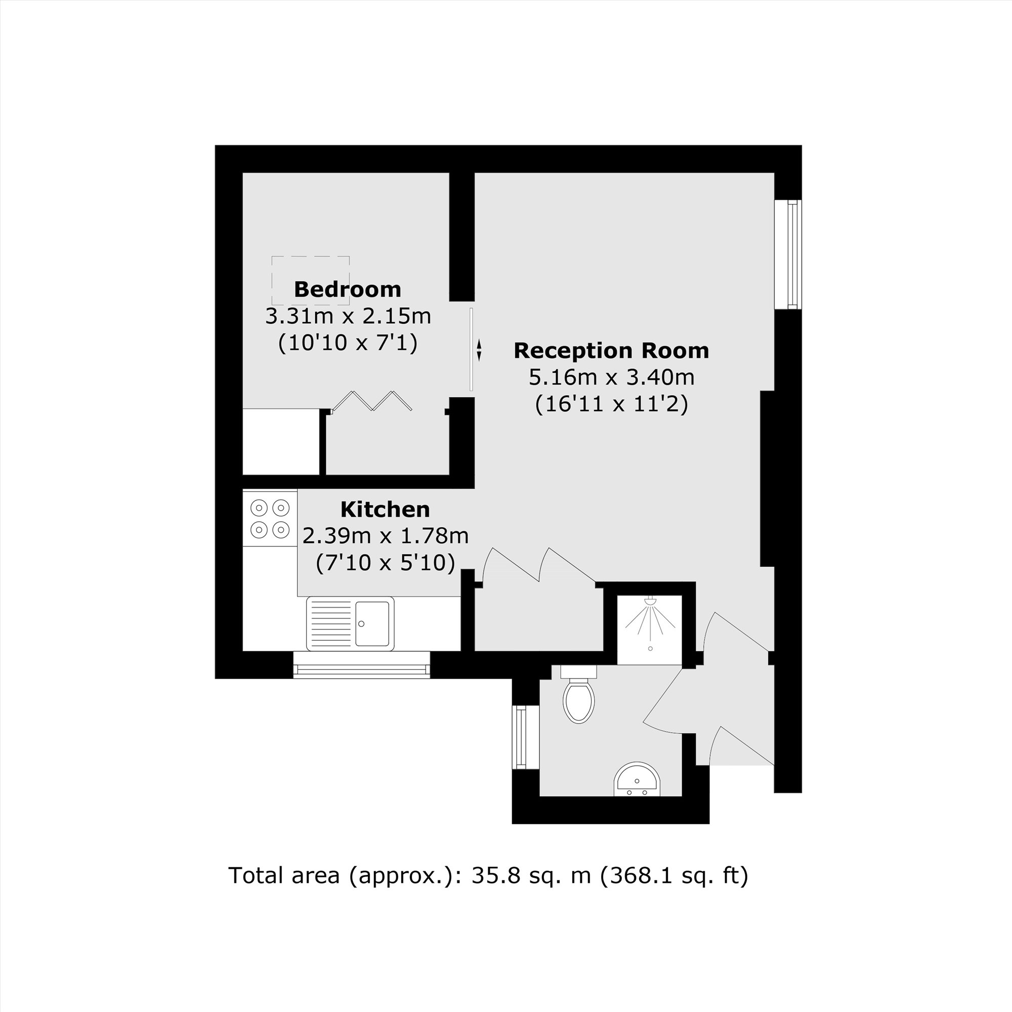 Flat 3, 14, Boundaries Road, London floorplan