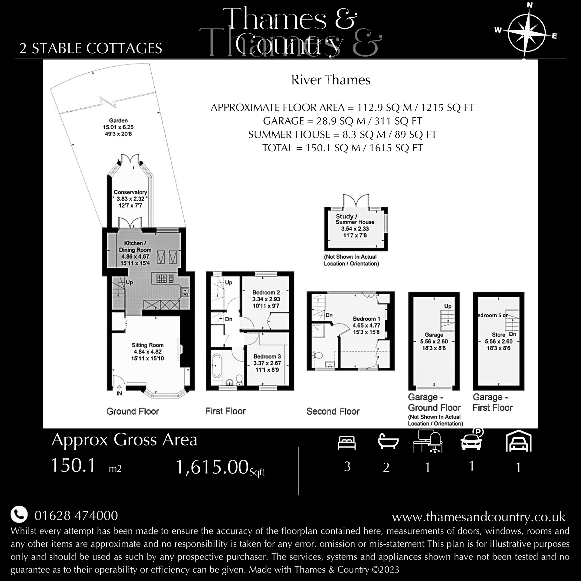 2 Stable Cottages, Marlow floorplan