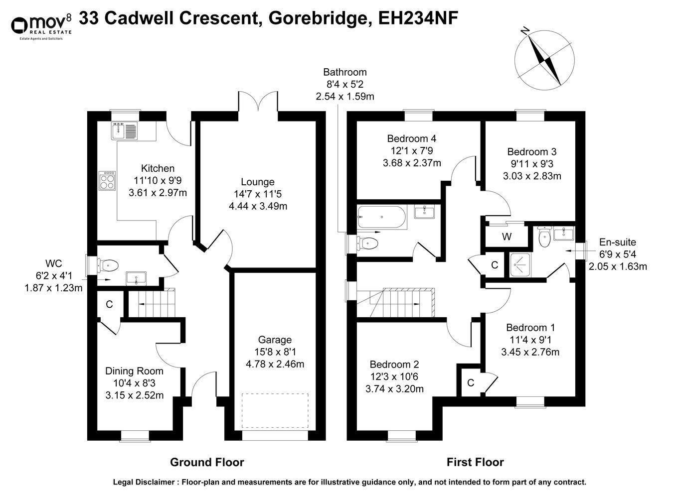 33, Cadwell Crescent, Gorebridge floorplan
