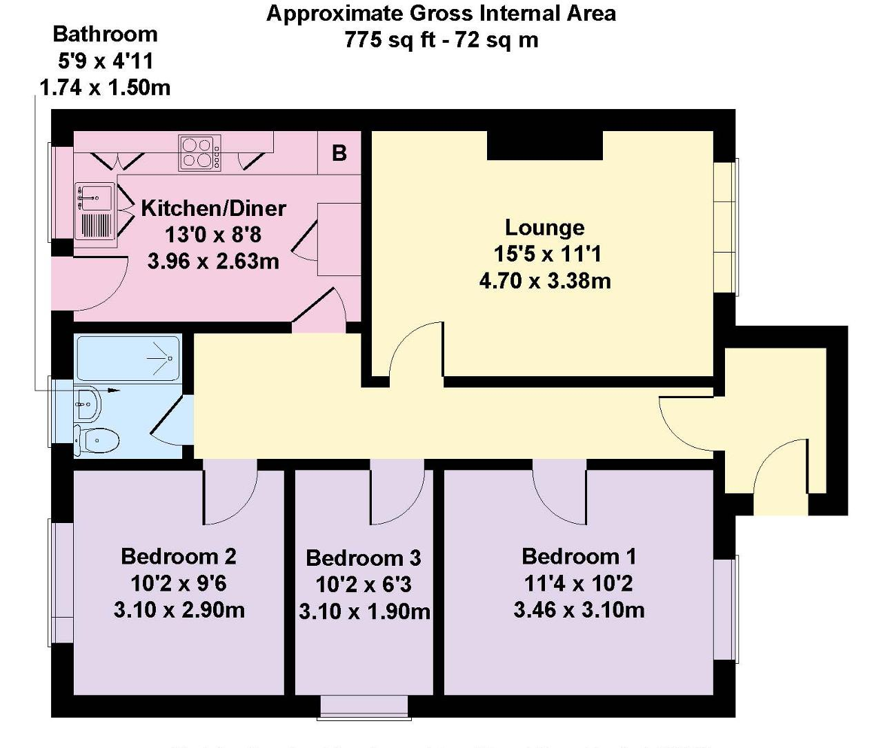 14, Shepherds Close, Bury floorplan