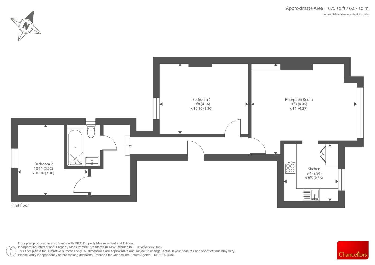 Flat 2/B, 65, Station Road, London floorplan