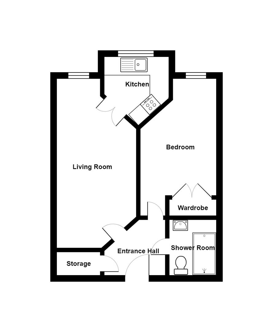 58 St Aldhelms Court, De Moulham Road, Swanage floorplan