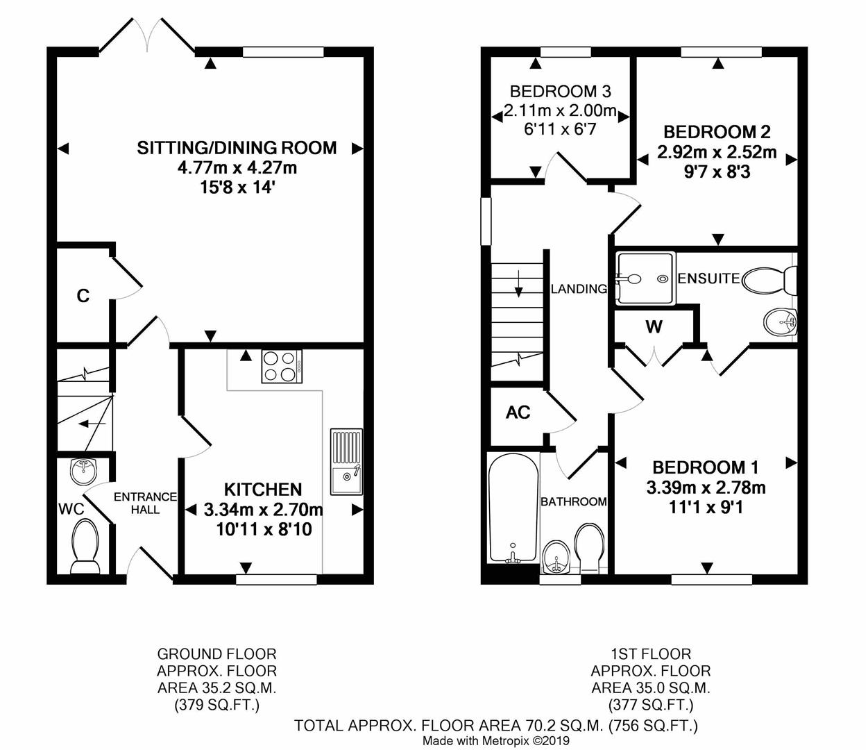 3 Bedrooms Terraced house for sale in Burge Crescent, Cotford St. Luke, Taunton TA4