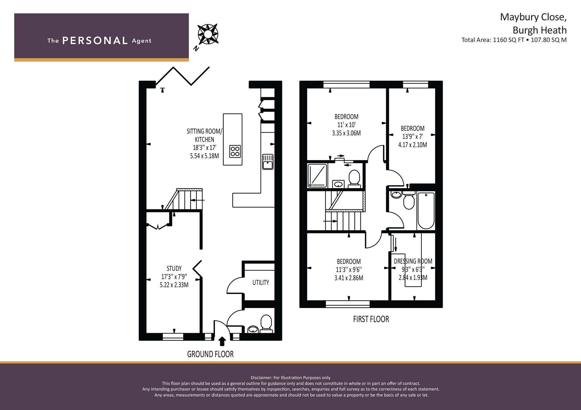 1 Maybury Close, Tadworth floorplan