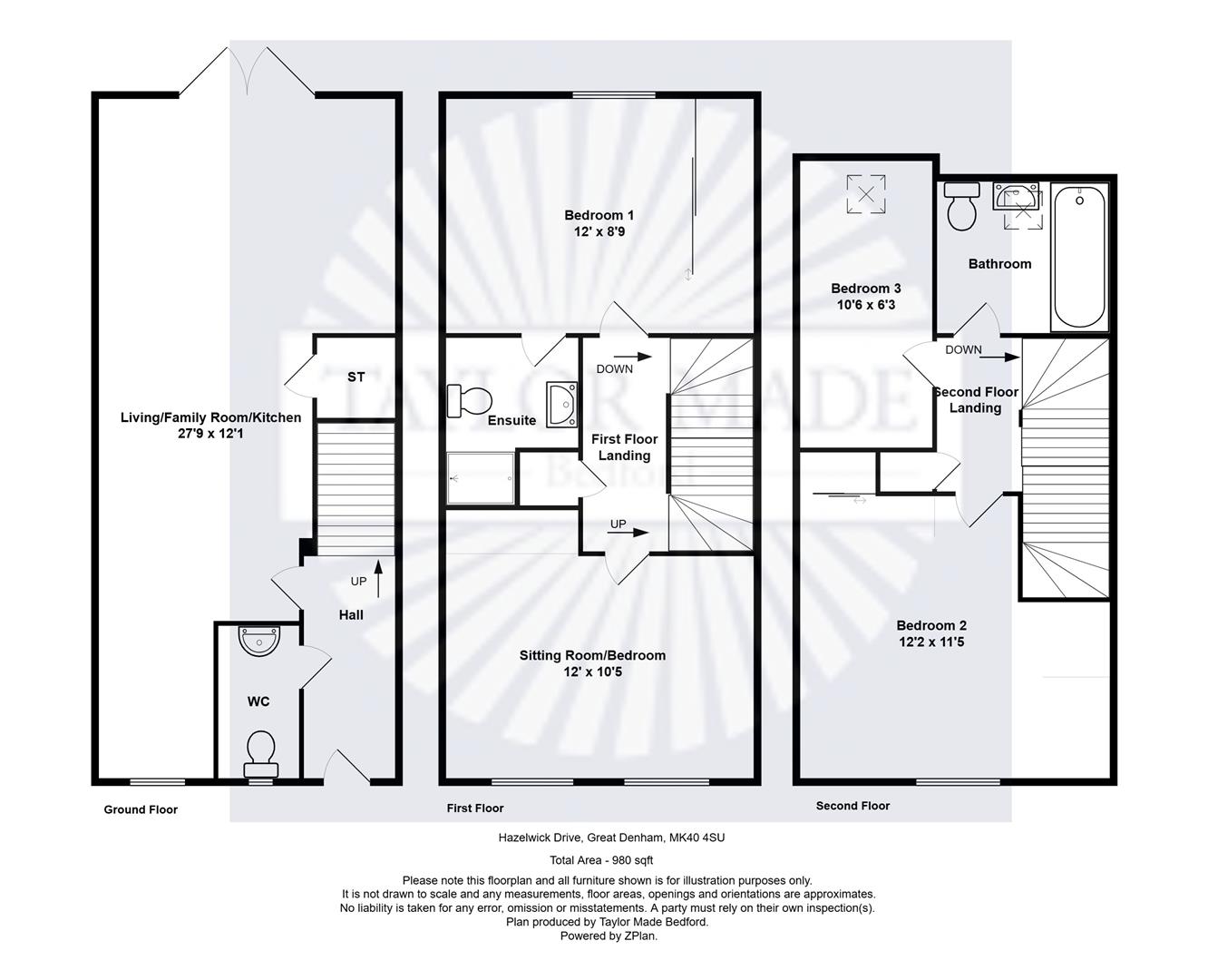 21, Hazelwick Drive, Bedford floorplan