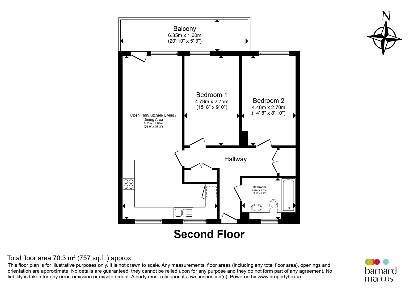 32, Monmouth Court, Coopers Road, London floorplan