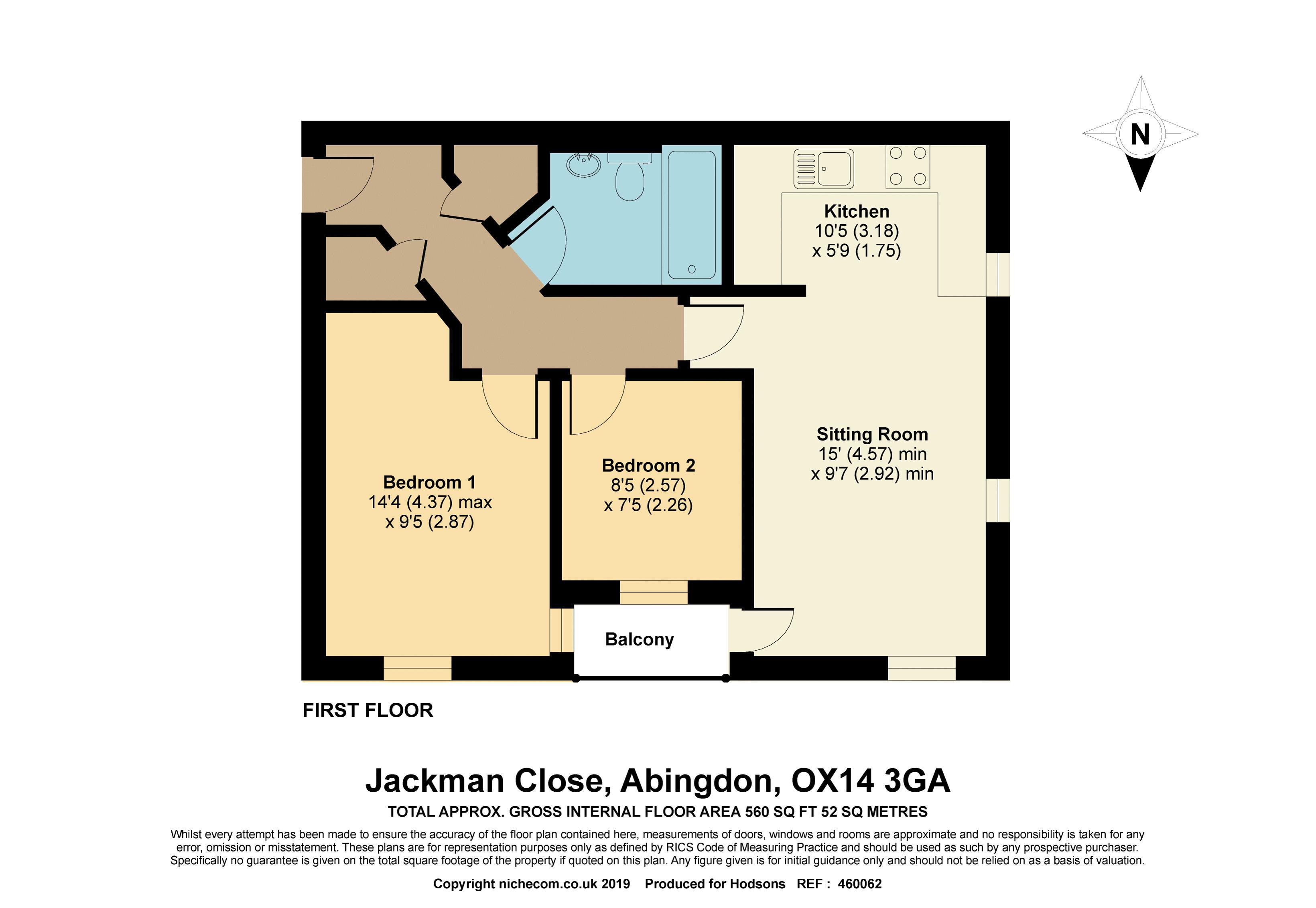 2 Bedrooms Flat for sale in Jackman Close, Abingdon OX14