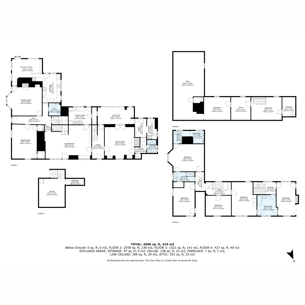 Flat The Vinery, 42, Church Street, Eye floorplan