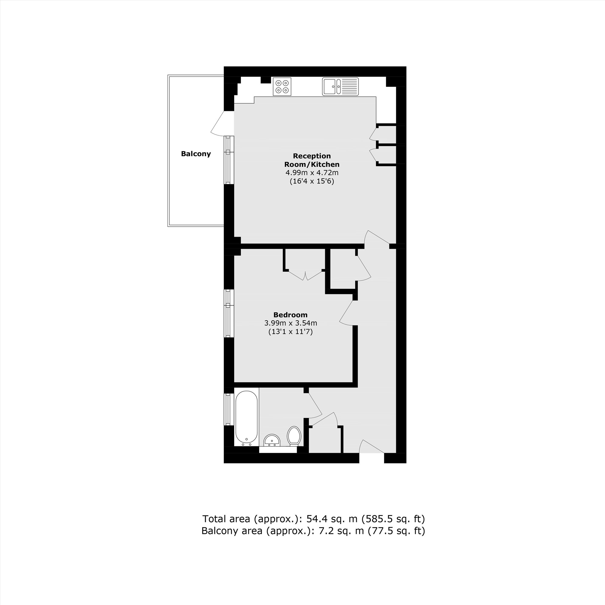 Flat 15, Montmorency House, 109, Station Road, London floorplan