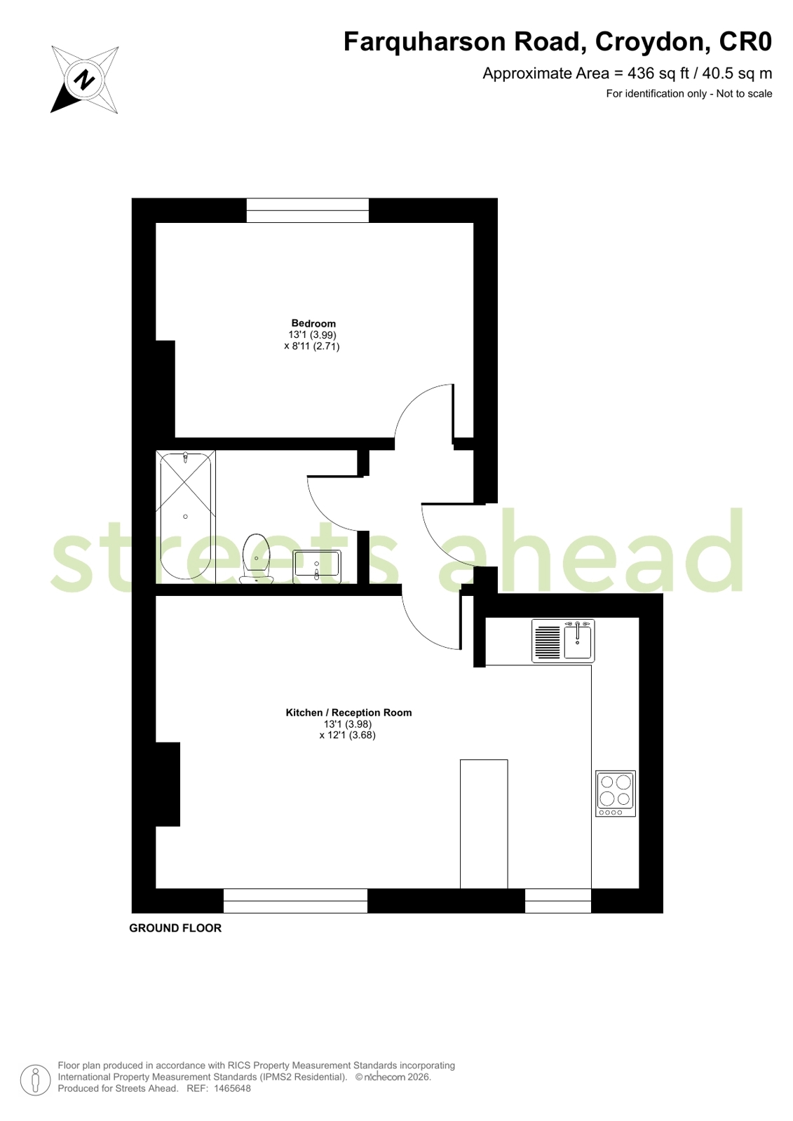 Flat 3, 13, Farquharson Road, Croydon floorplan