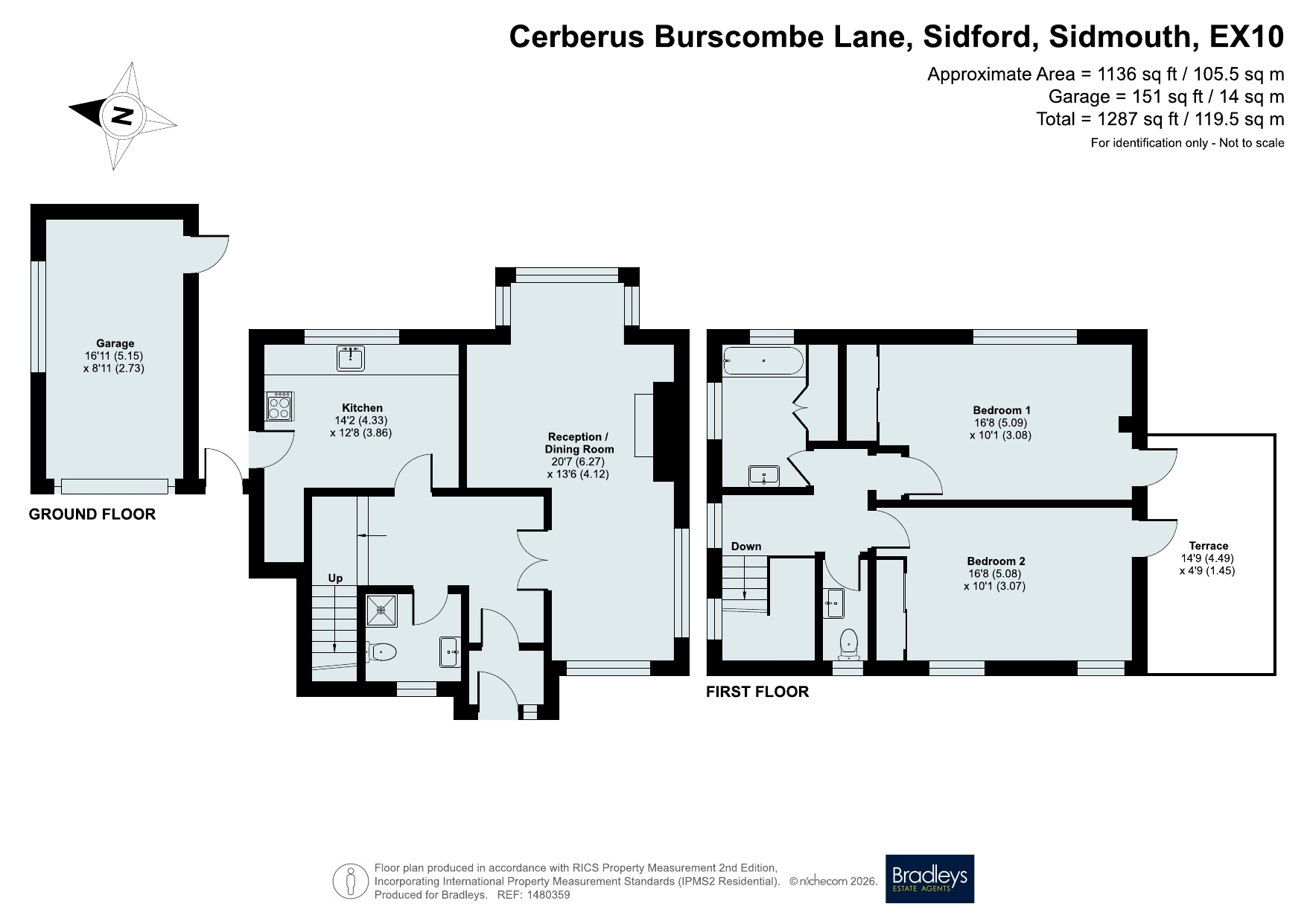 Cerberus,, Burscombe Lane, Sidmouth floorplan