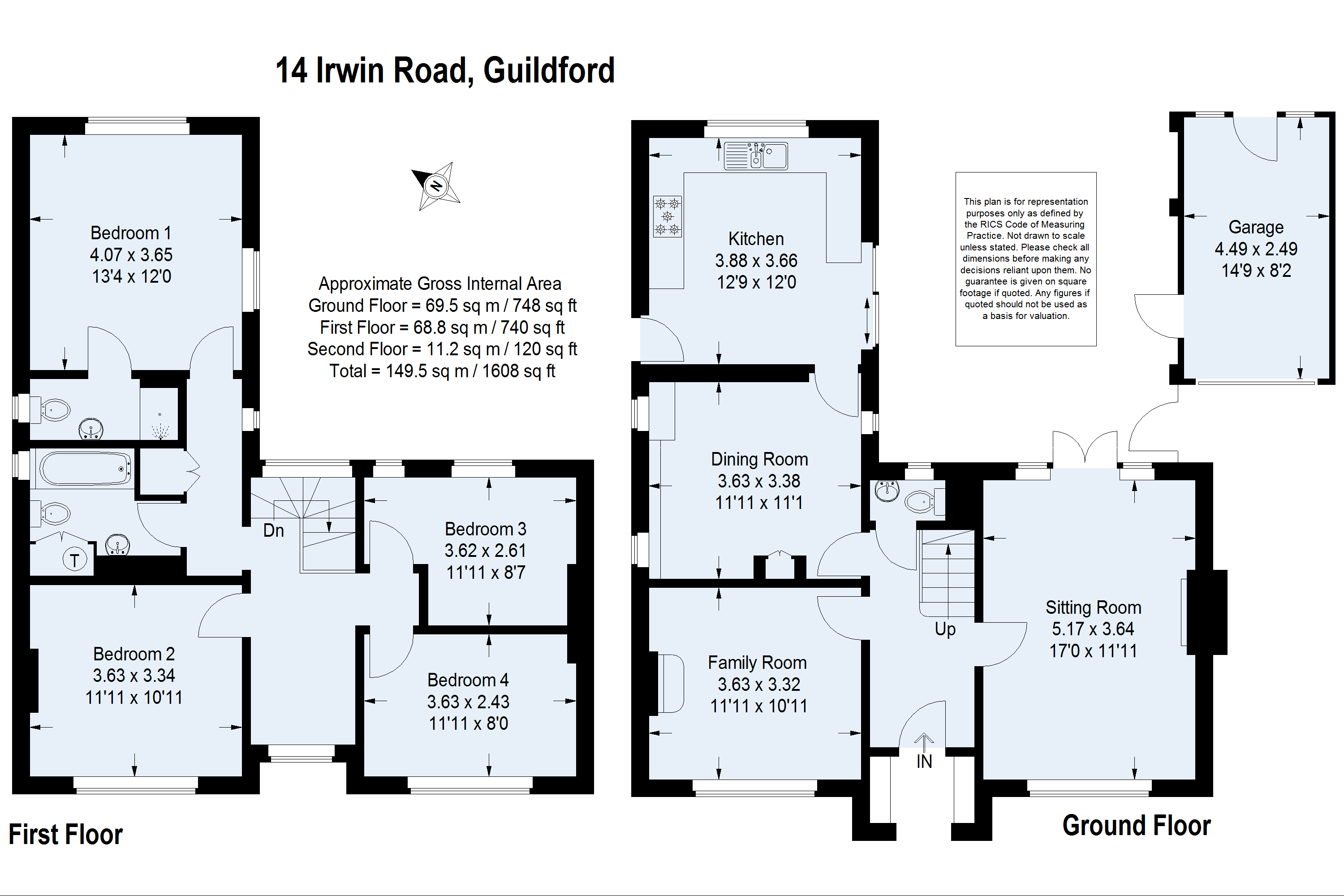 4 Bedrooms Detached house to rent in Irwin Road, Guildford GU2