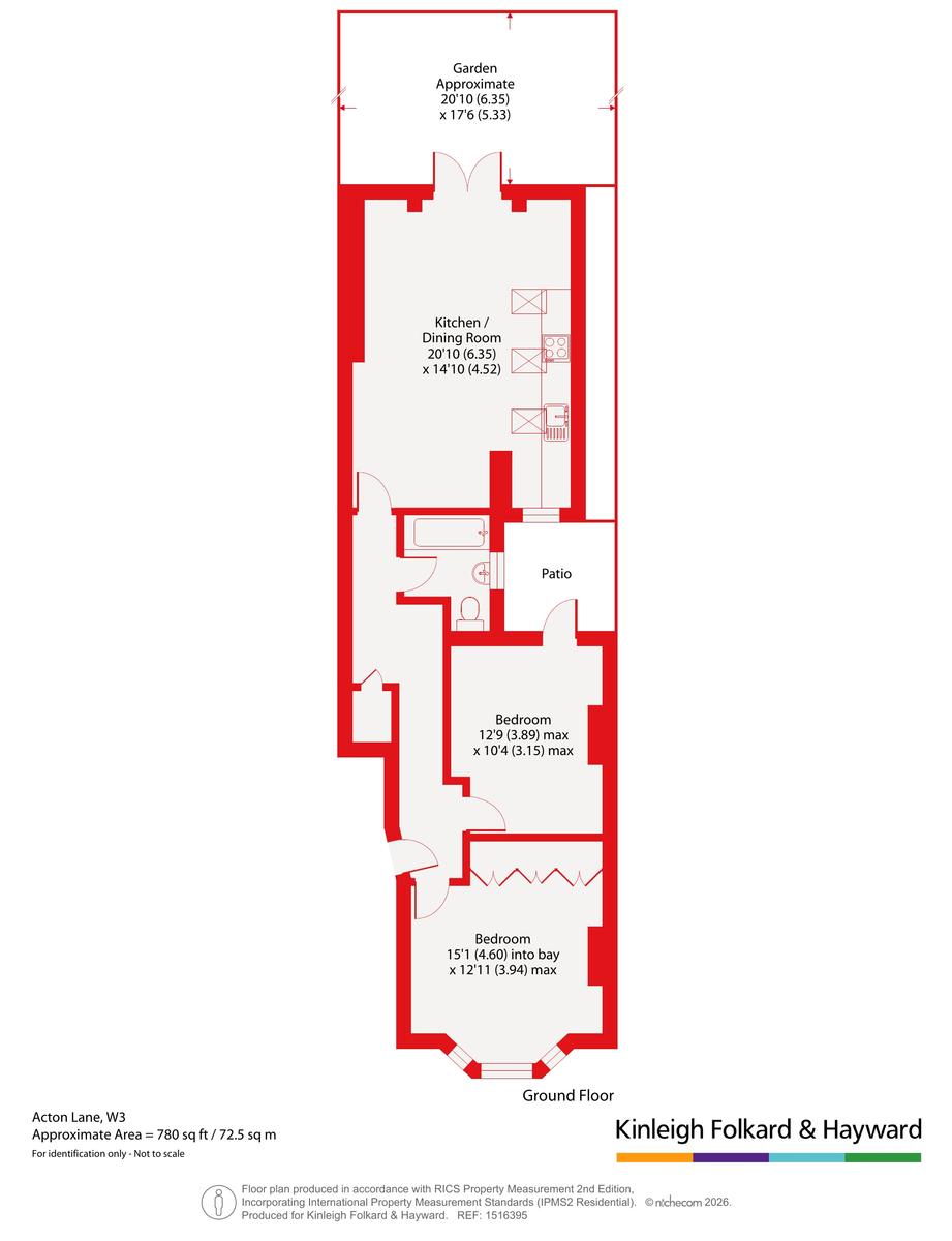 Ground Floor Flat, 341, Acton Lane, London floorplan