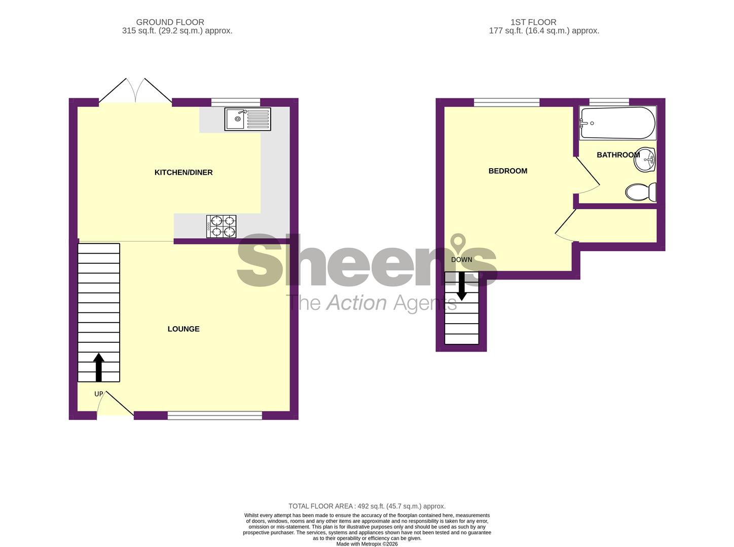 36, Hampstead Avenue, Clacton-On-Sea floorplan