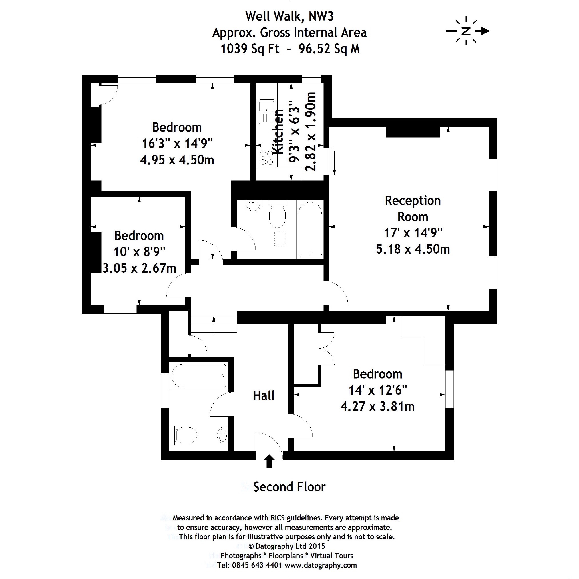 3 Bedrooms Flat to rent in Well Walk, Hampstead, London NW3