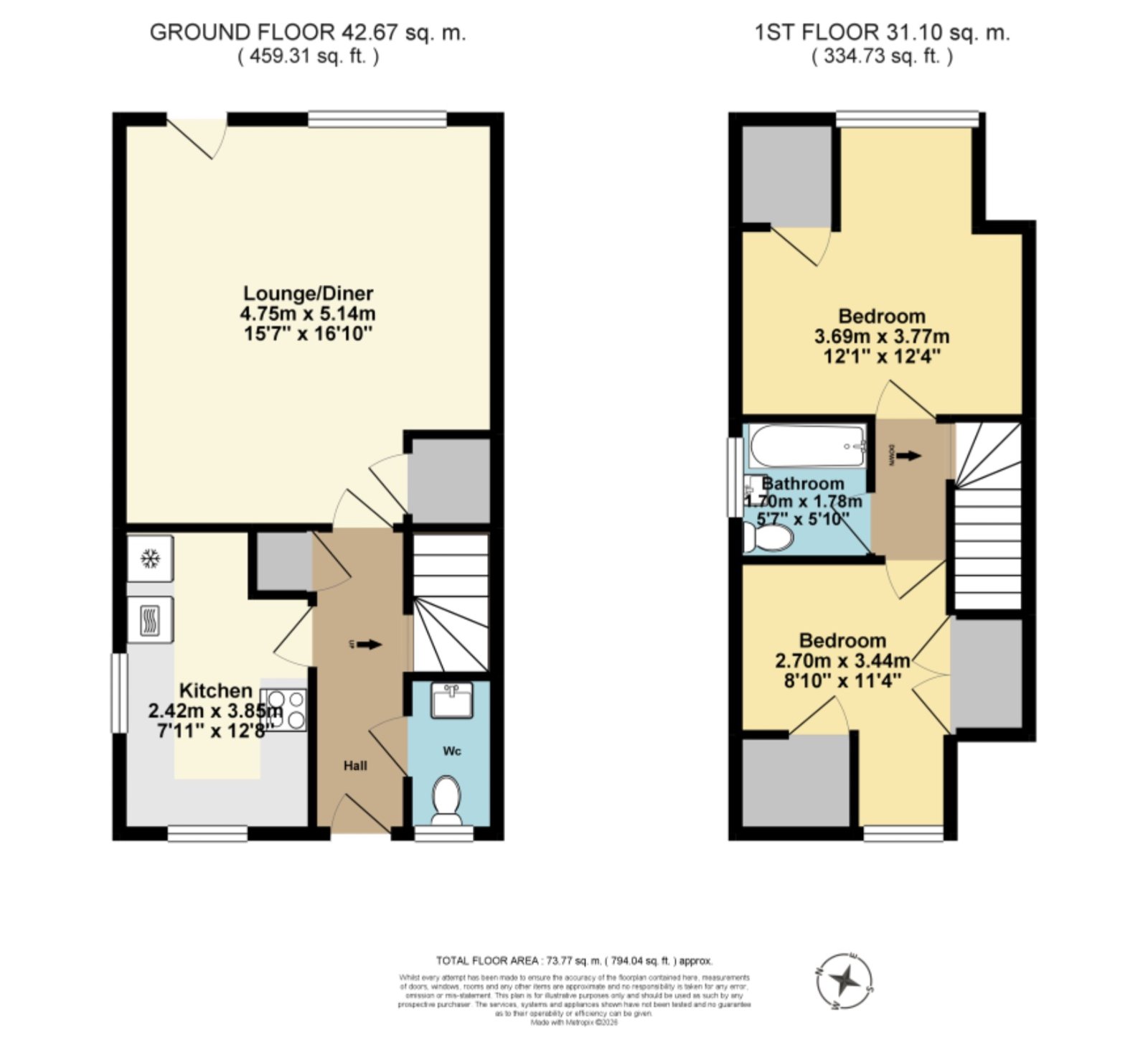 4, Hope Court, St. Margarets-at-Cliff floorplan