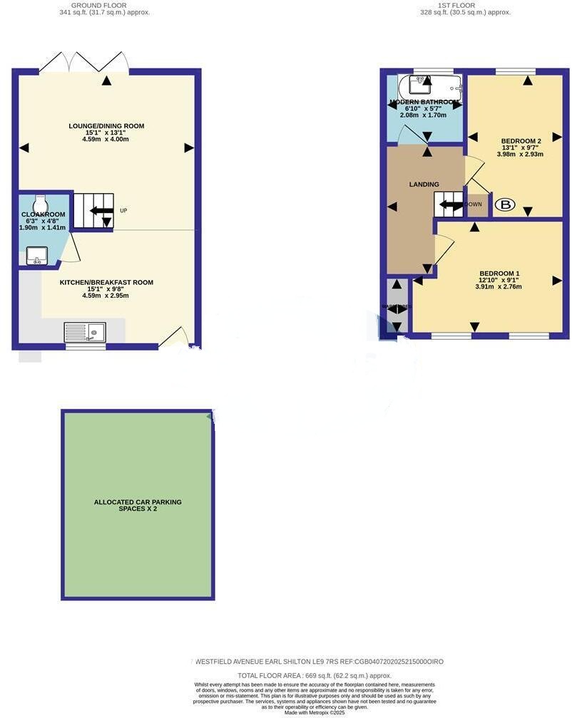 71, Westfield Avenue, Earl Shilton floorplan