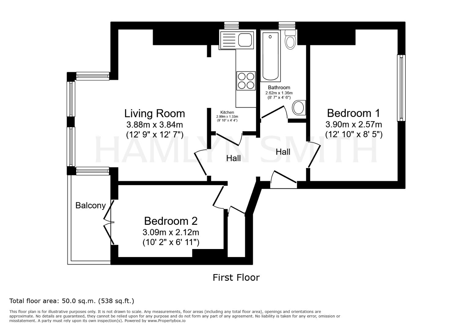 Flat 4, 34, Sackville Road, Hove floorplan