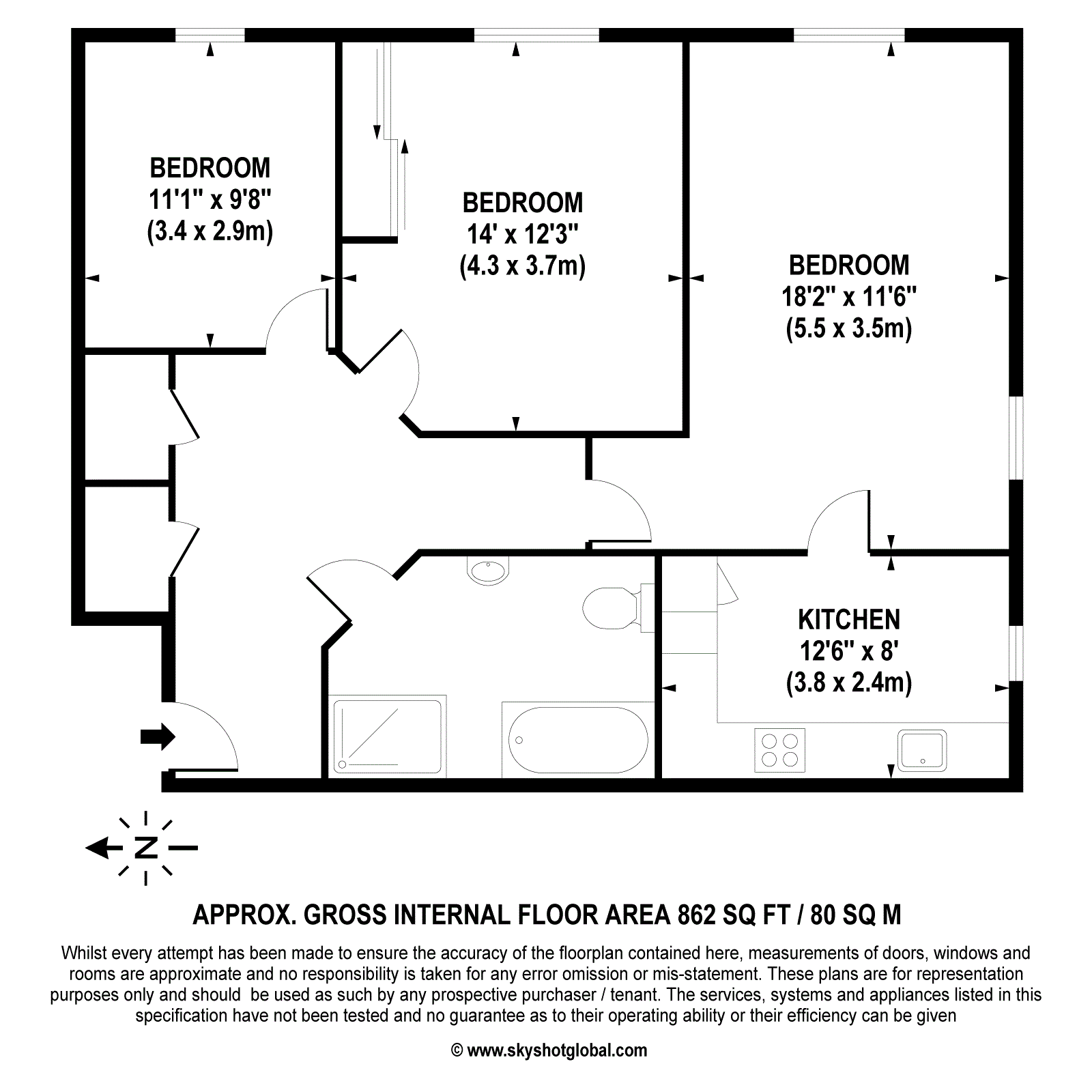 102 Blake Court, Newsholme Drive, London floorplan