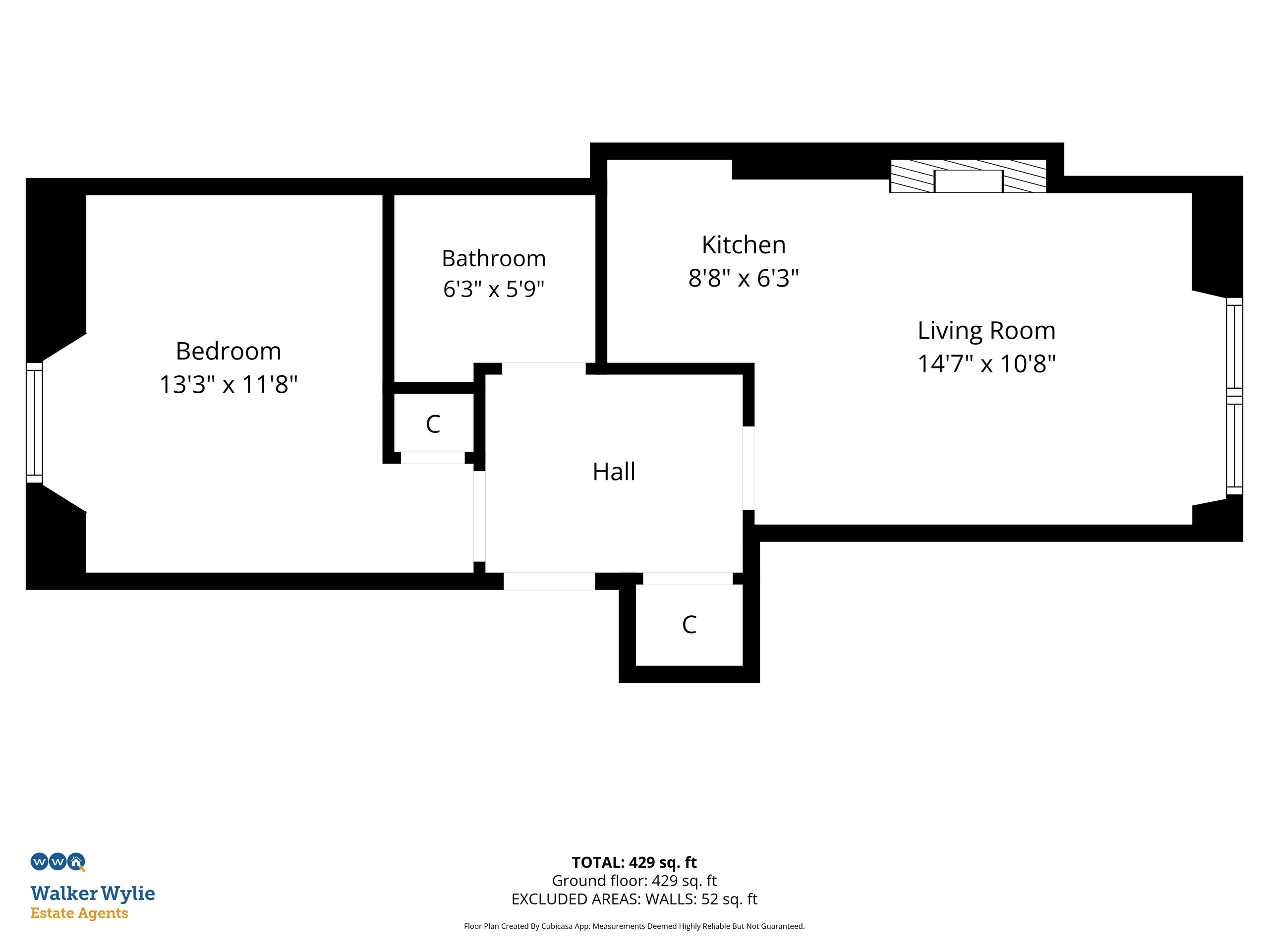 1/1, 138, Glasgow floorplan