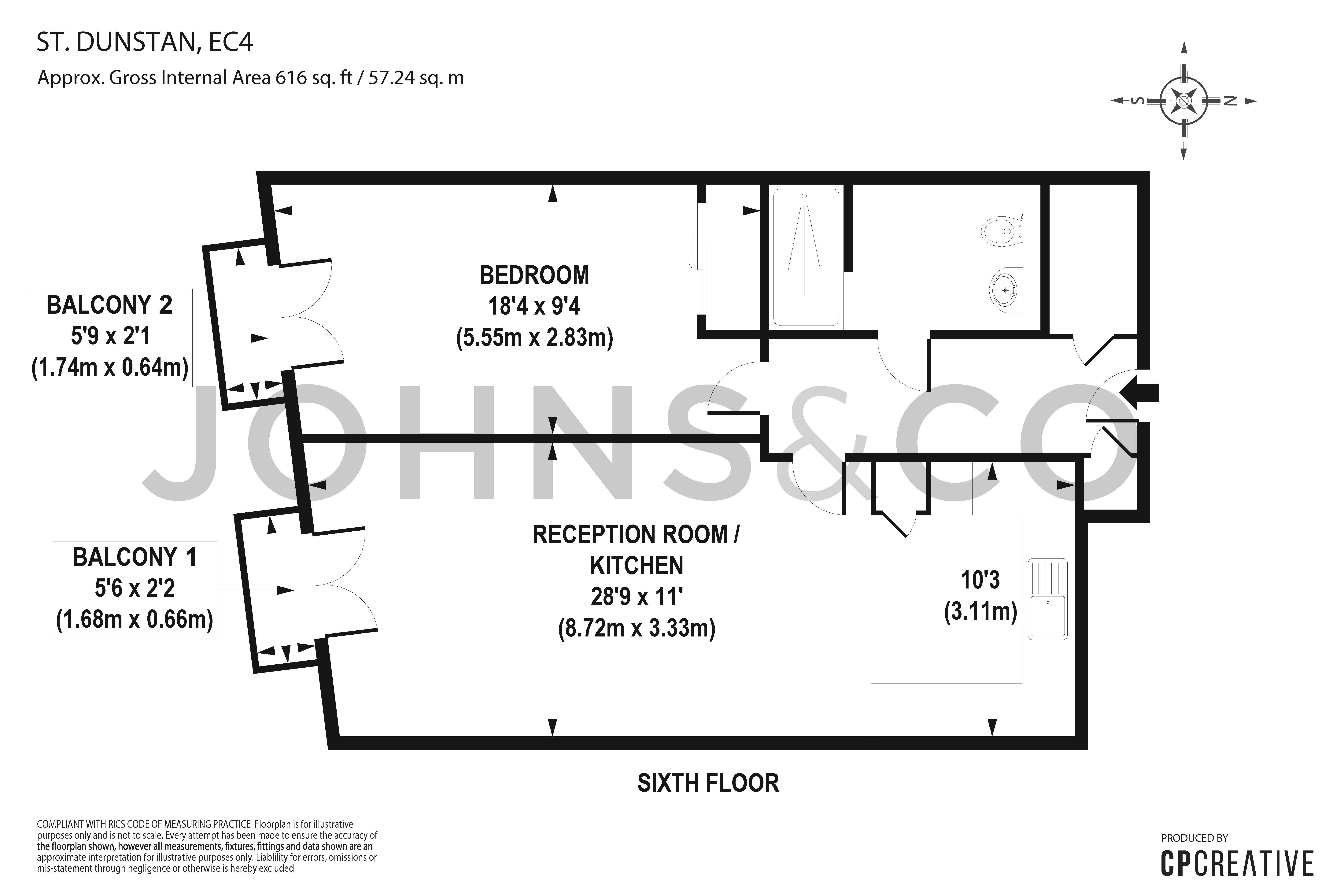 Apartment 61 St. Dunstans House 133-137, Fetter Lane, London floorplan