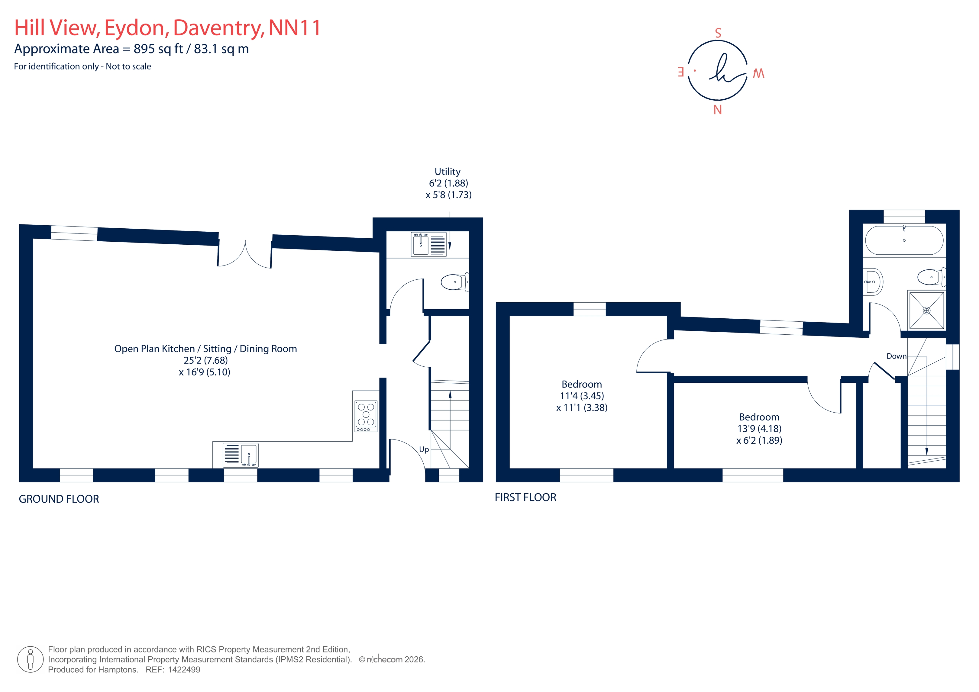 5, Hill View, Eydon floorplan