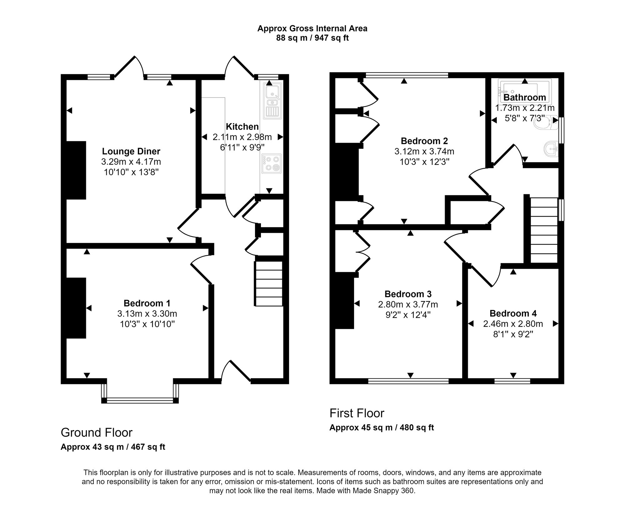 144 Forest Road, Bristol floorplan
