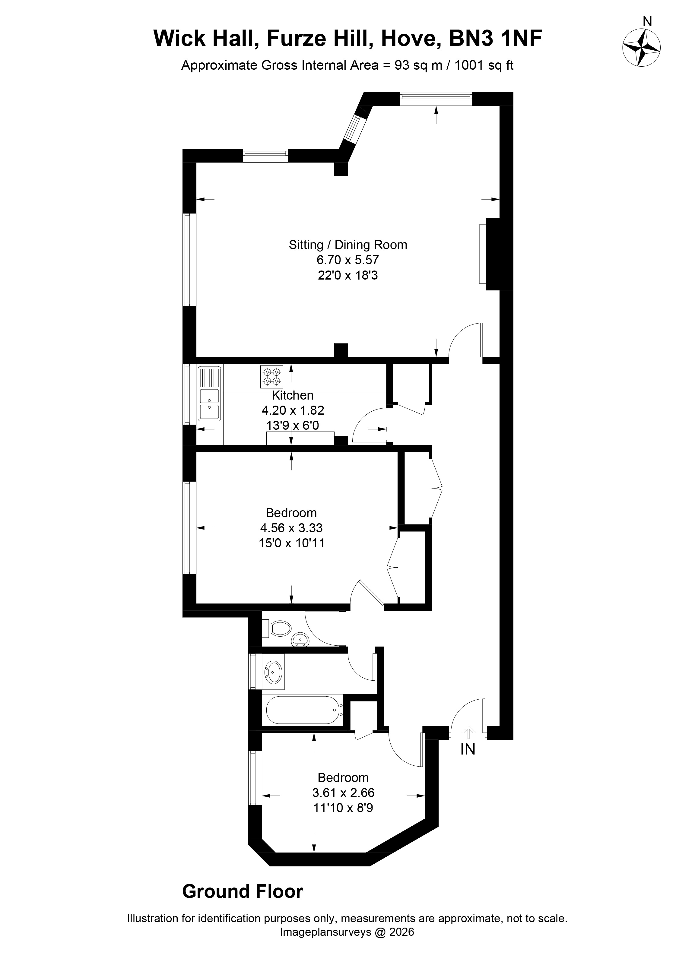 47 Wick Hall, Furze Hill, Hove floorplan