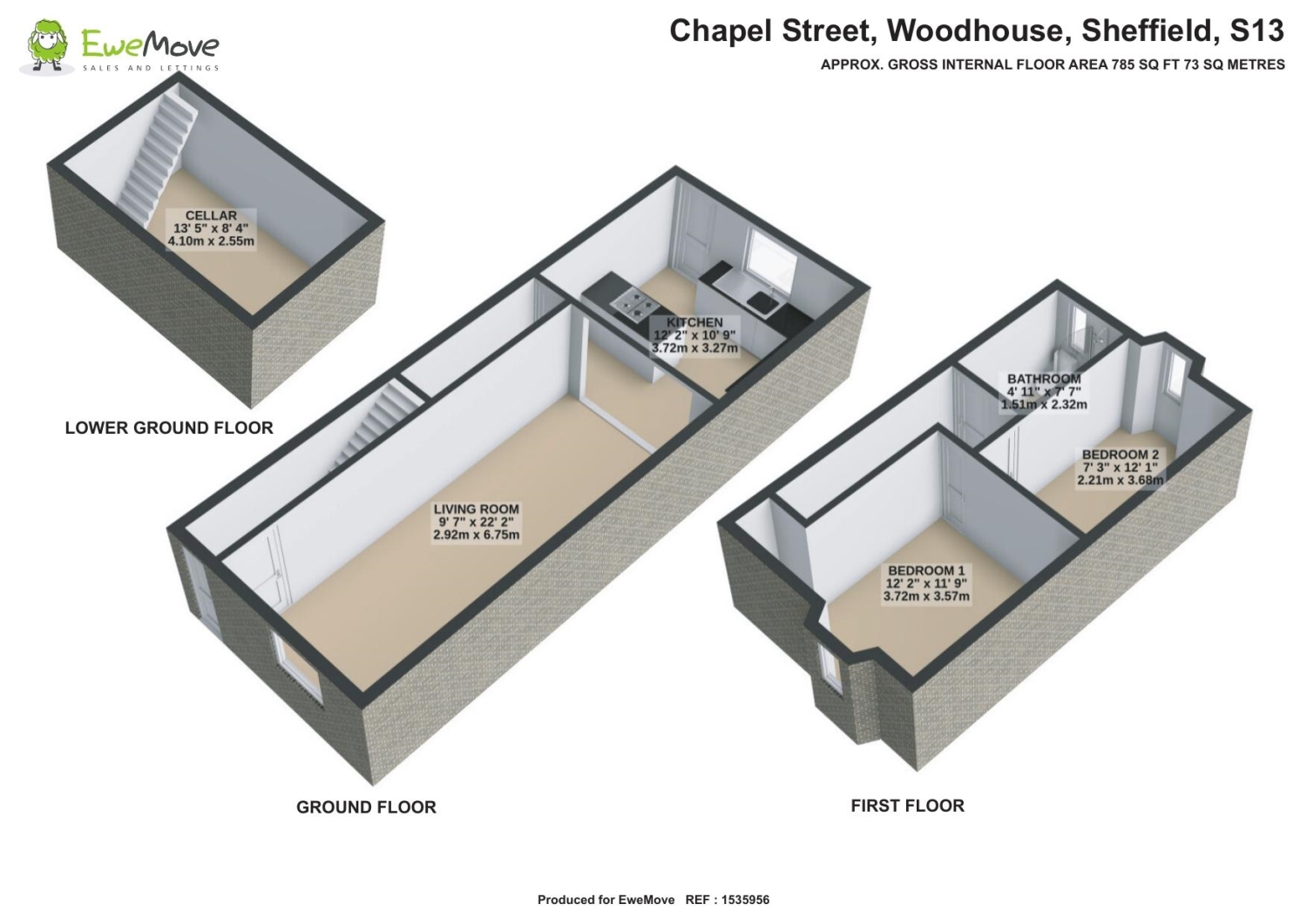 Chapel Street, Sheffield floorplan