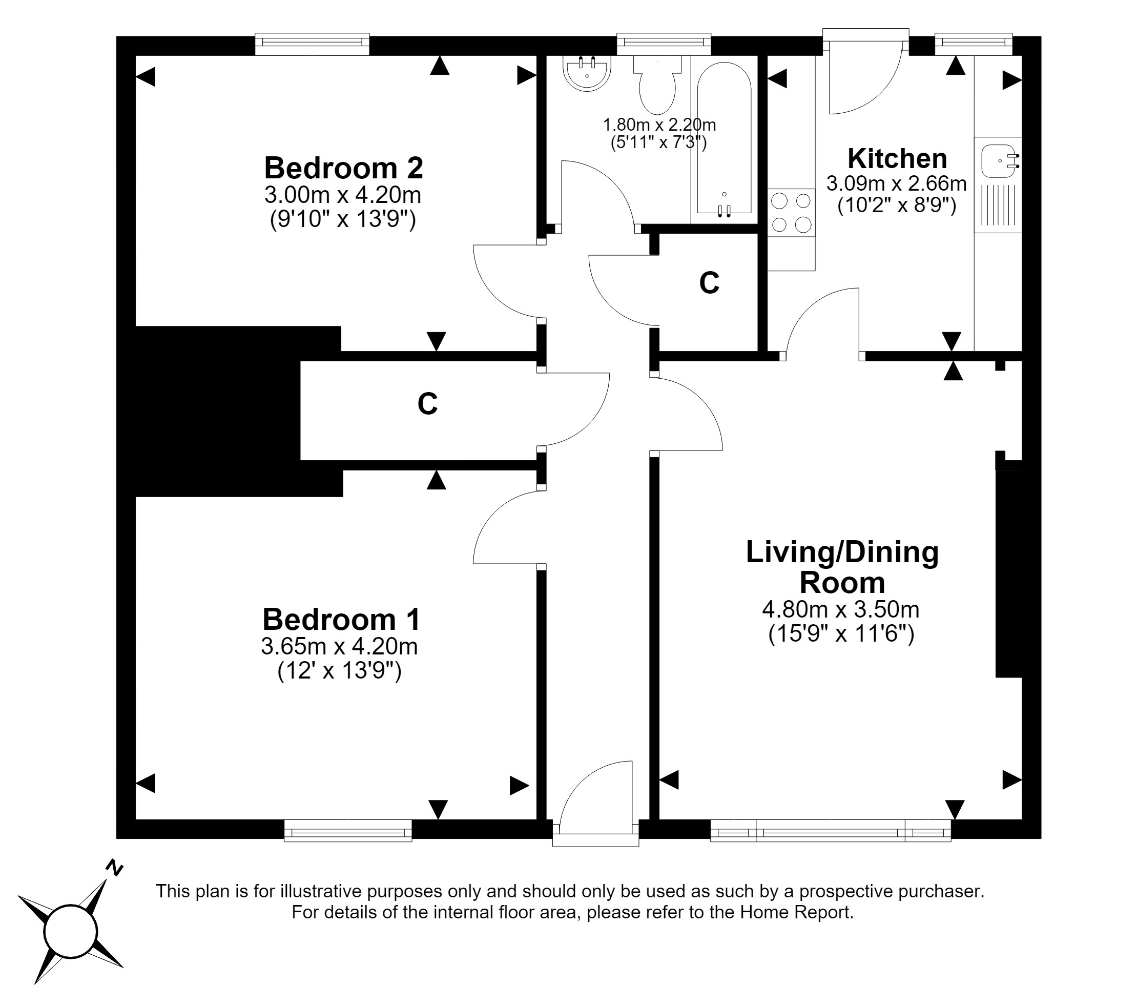 103, Polton Street, Bonnyrigg floorplan