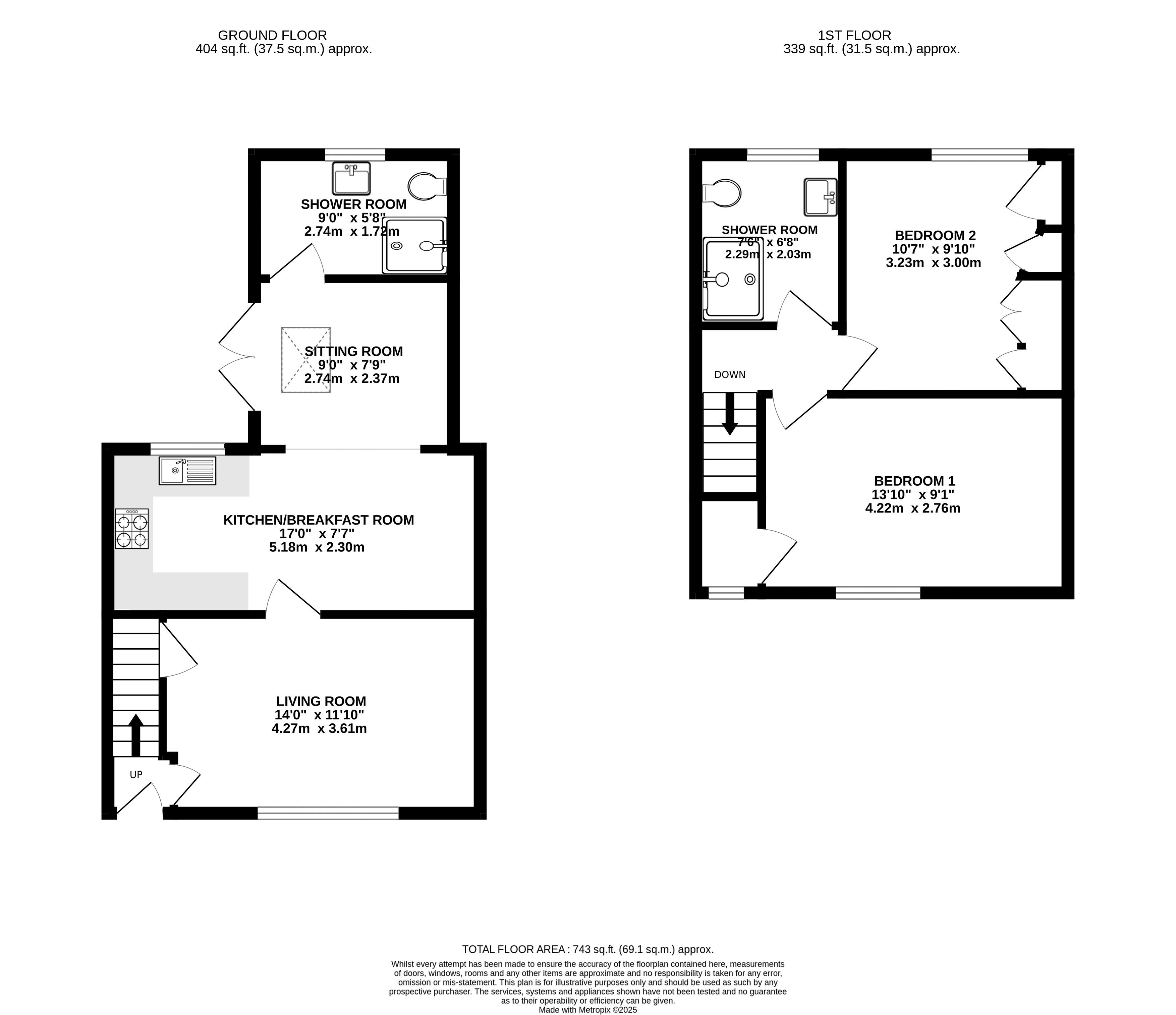 2 The Cottages, Main Street, York floorplan