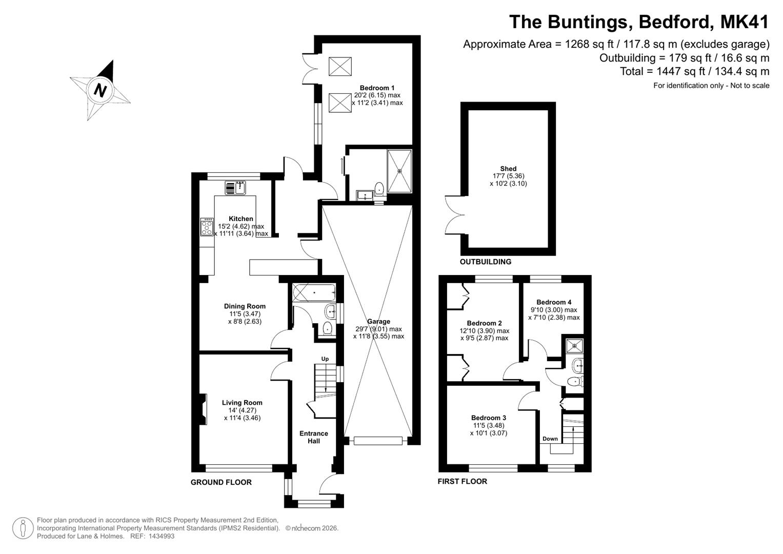 9, The Buntings, Bedford floorplan