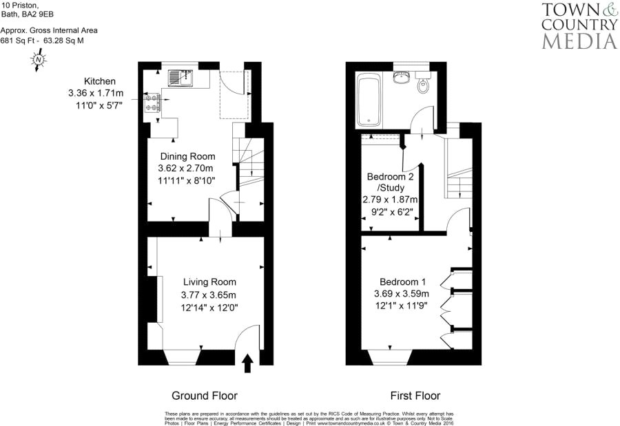 2 Bedrooms Terraced house for sale in Priston, Bath, Somerset BA2