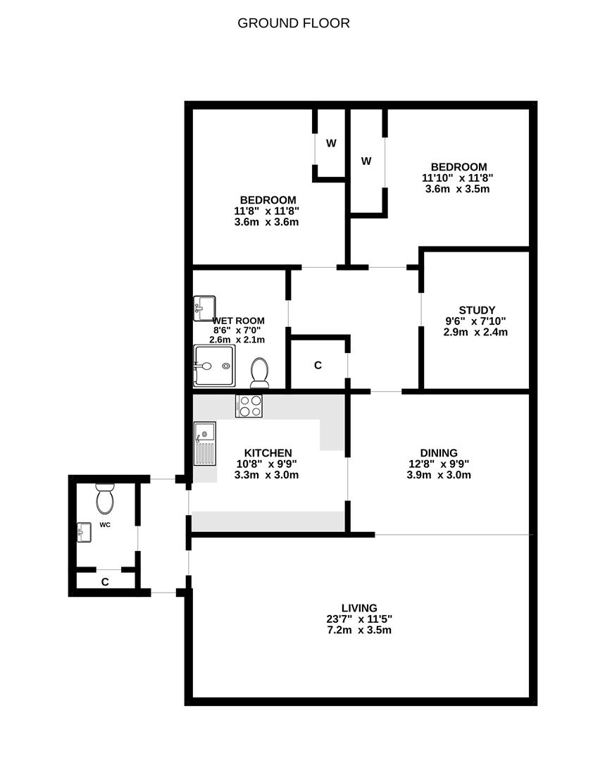25, Wester Links, Fortrose floorplan