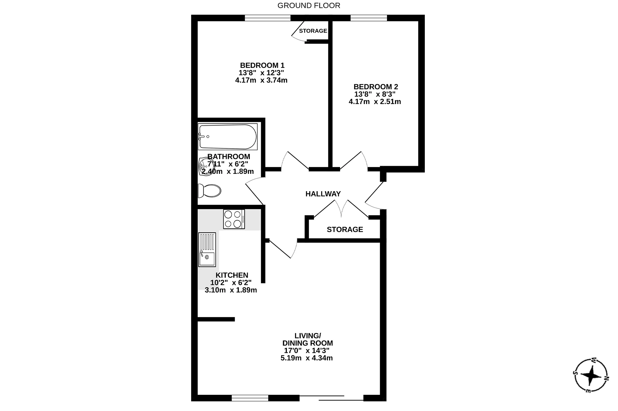 Apartment 1, 37 Linden Gardens, Douglas floorplan