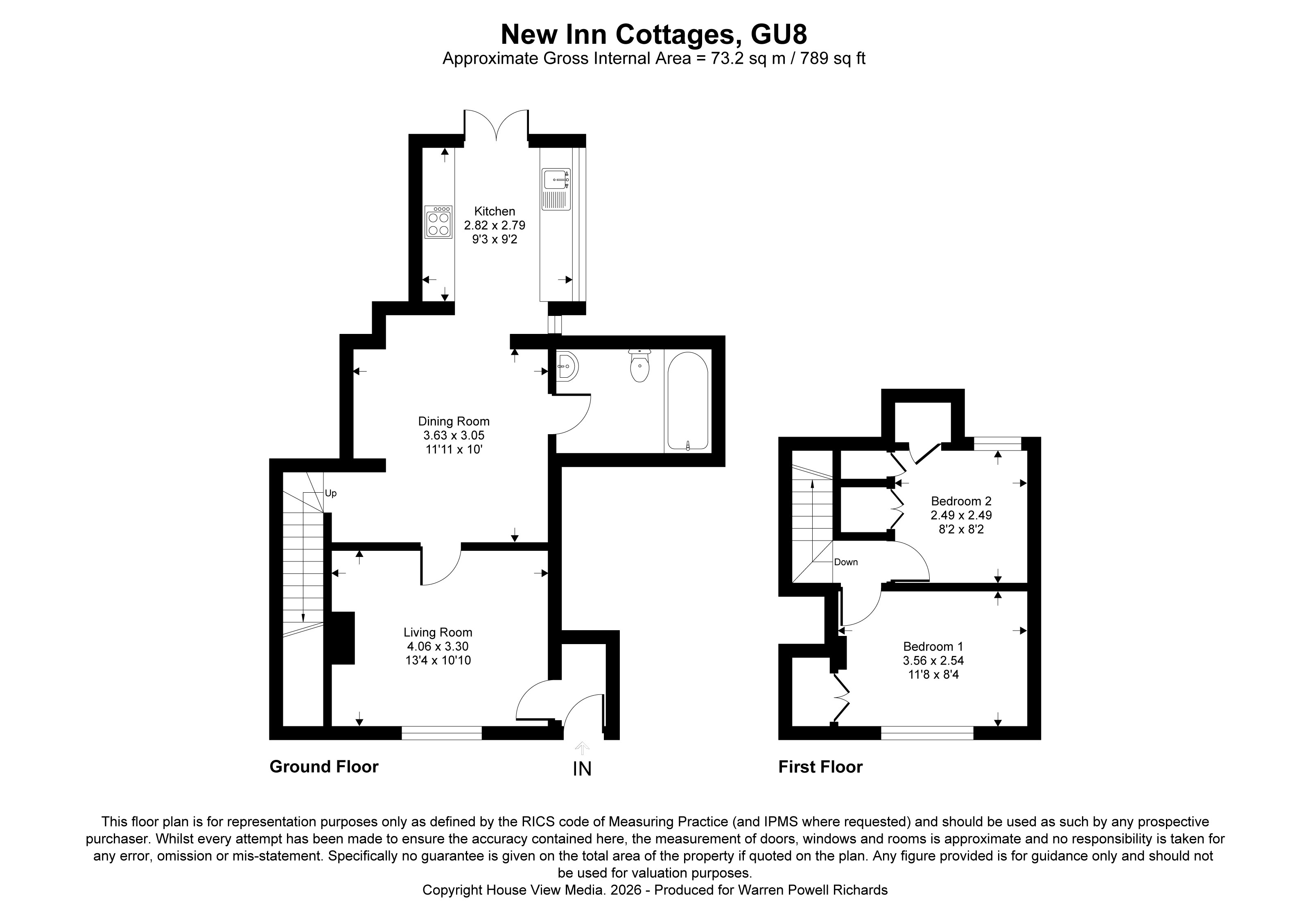 2 New Inn Cottages,, The Common, Godalming floorplan