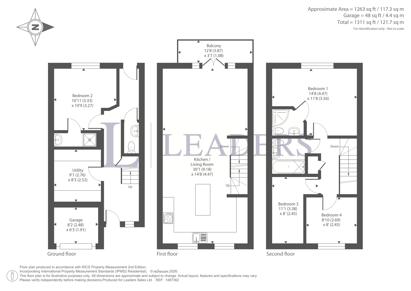 61, Atlantic Close, Hampshire floorplan
