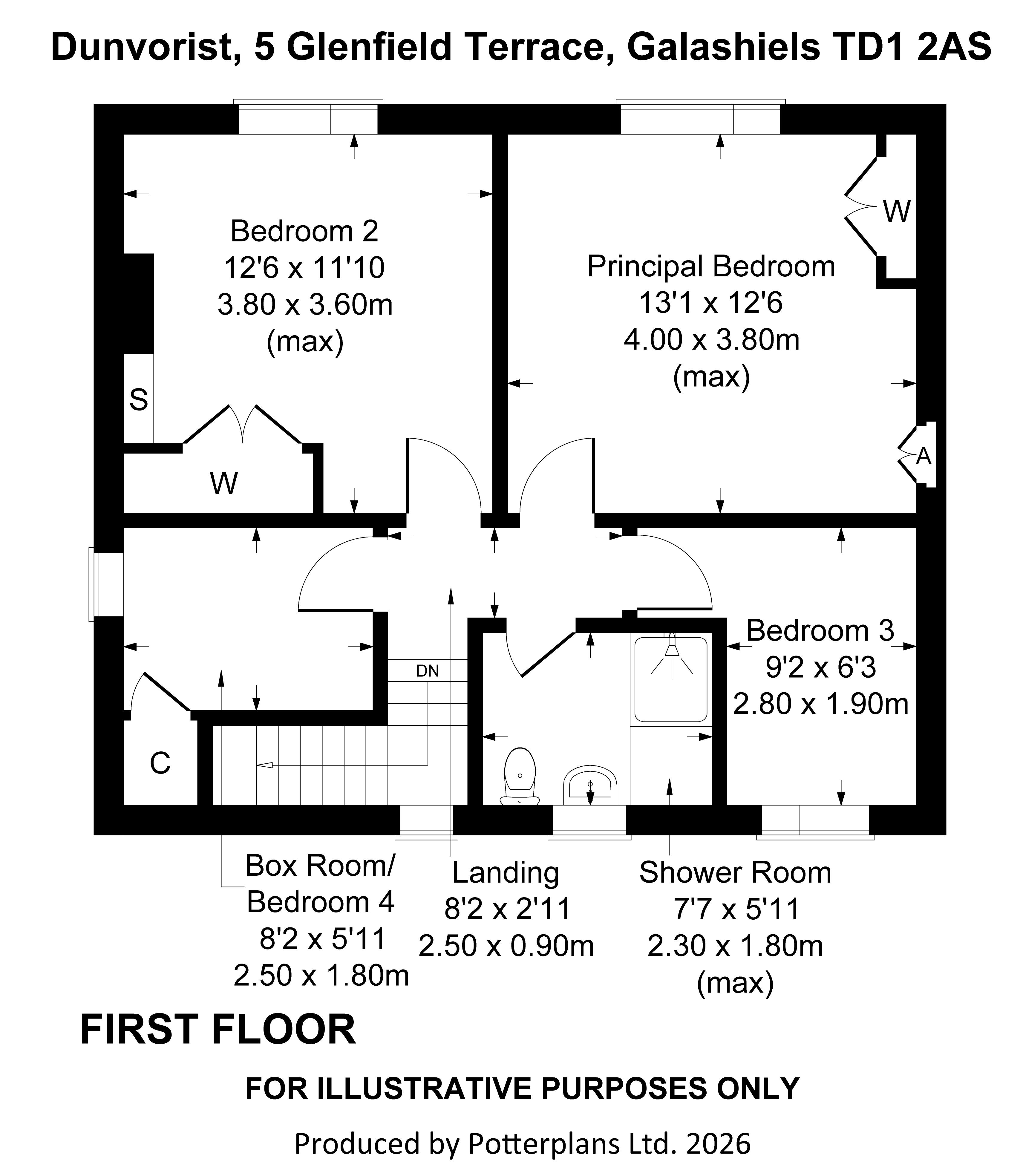 Dunvorist, 5, Glenfield Terrace, Galashiels floorplan