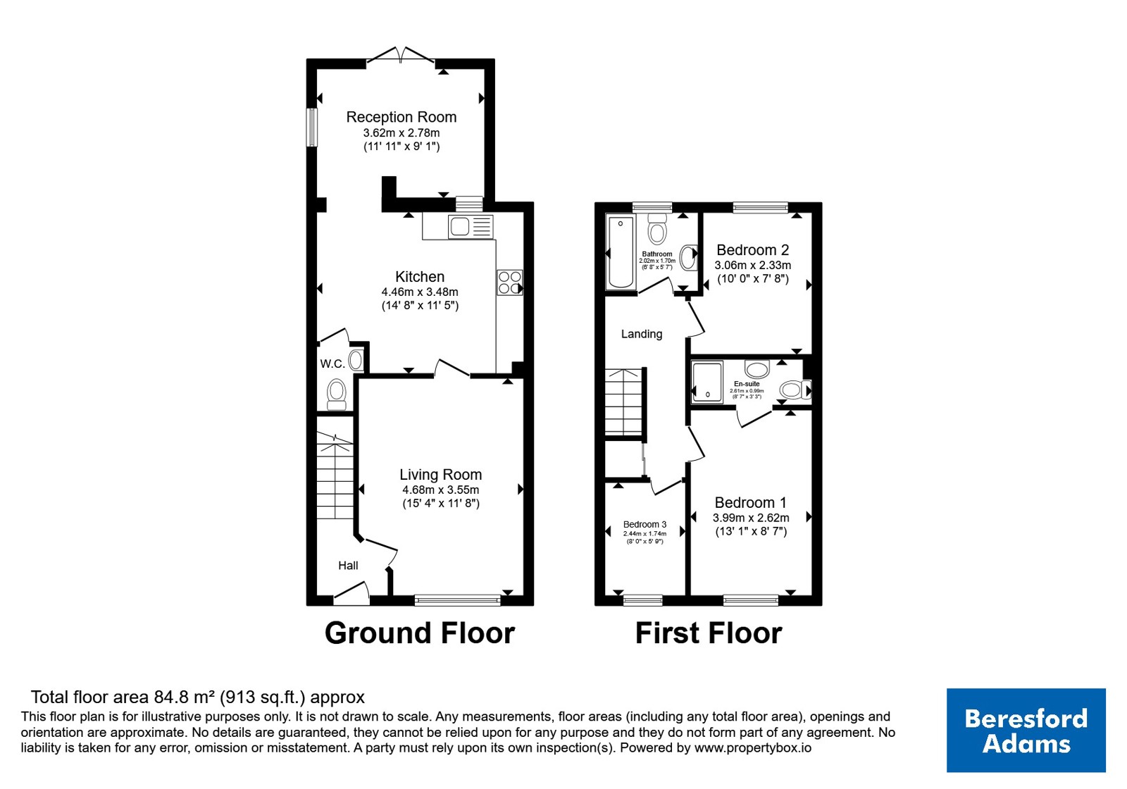 1, Walkham Court, Wrexham floorplan